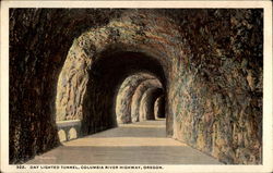 Day Lighted Tunnel, Columbia River Highway, Oregon Postcard