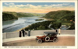 Columbia Gorge looking east from Crown Point, Columbia River Highway Oregon Postcard Postcard