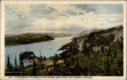 Picturesque Columbia River Gorge, seen from the Highway Oregon Postcard Postcard