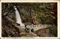 Wah-kee-na Falls Columbia River Highway, OR Postcard Postcard