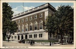 Public LIbrary Portland, OR Postcard Postcard