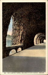 Day Lighted Tunnel, Columbia River Highway, Oregon Postcard Postcard