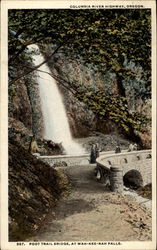 Foot Trail Bridge, at Wah-kee-nah Falls Portland, OR Postcard Postcard