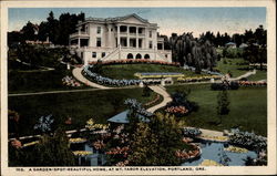 A Garden-Spot-Beautiful Home, at Mt. Tabor Elevation Portland, OR Postcard Postcard