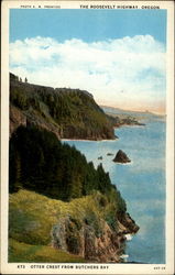 Otter Crest from Butchers Bay - The Roosevelt Highway Oregon Postcard Postcard