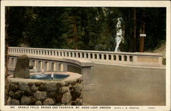 Sahale Falls, Bridge and Fountain Mt. Hood Loop, OR Postcard Postcard