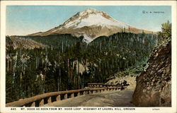 Mt. Hood as seem from Mt. Hood Loop Laurel Hill, OR Postcard Postcard