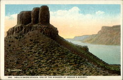 Hell's Smole Stacks, one of the Wonders of Oregon's Scenery Postcard Postcard