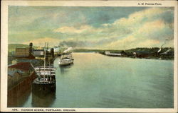 Harbor Scene, Portland, Oregon Postcard Postcard