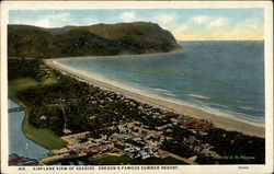 Airplane view of seaside, Oregon's famous summer reesort Postcard Postcard