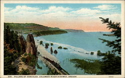 Pillars of Hercules, Columbia River Highway, Oregon Postcard Postcard