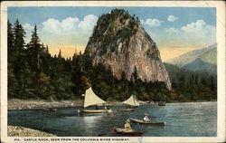 Castle Rock, Seen from the Columbia River Highway Postcard