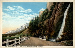 Horsetail Falls, Columbia River, Oregon Postcard Postcard