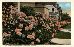 Rose Covered Lawns Portland, OR Postcard Postcard