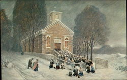 Easter Morning Mass, 1852 Postcard