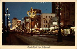 Canal Street New Orleans, LA Postcard Postcard