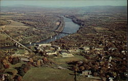 Aerial View of Shepherd College and Potomac River Postcard