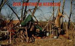 Deer Hunting in Nebraska Postcard Postcard