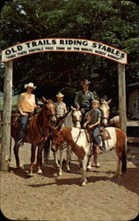 Old Trails Riding Stables Hart, MI Postcard Postcard