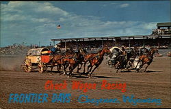 Chuck Wagon Racing - Frontier Days Postcard