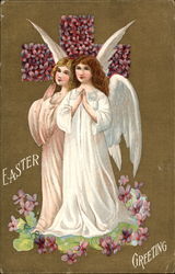 Easter Greeting With Angels Postcard Postcard