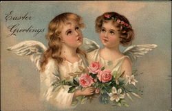 Two Blessed Angels Postcard