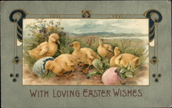 Easter Chicks With Chicks Postcard Postcard