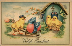 Chicks, The Easter eggs gift Postcard