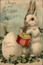 Easter Bunny Plays a Song for You Postcard