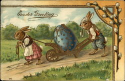 Bunnies Hard at Work Postcard