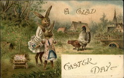 A Happy Easter Bunch Postcard