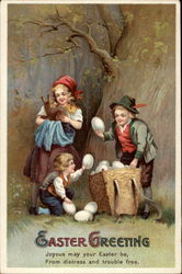 Children with their Eggs With Children Postcard Postcard