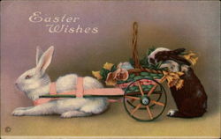 Bunnies With Flower Cart Postcard