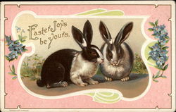 A Couple of Black-and-white Bunnies Postcard