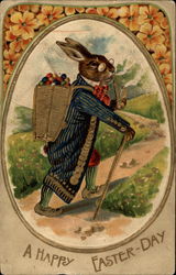 Wise old Easter Bunny Postcard