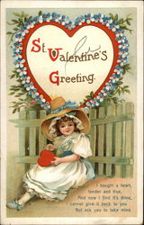 St. Valentines Greeting Postcard