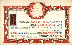 Embossed Santa Santa Claus Postcard Postcard