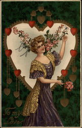 Women, Hearts Postcard