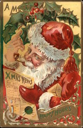 A Merry Christmas - Happy Hours Postcard