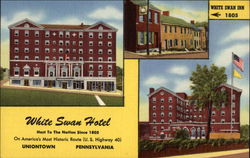 The White Swan Hotel Uniontown, PA Postcard Postcard