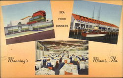 Manning's Sea Food Dinners Postcard