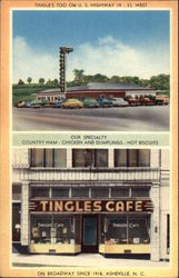 Tingles Cafe Asheville, NC Postcard Postcard