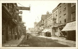 High Street Salisbury, England Wiltshire Postcard Postcard