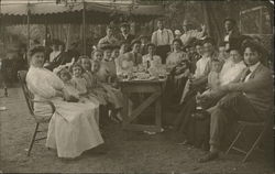 Group of People Dining Postcard