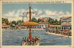 Bird's-Eye View of the Famous Swimming Pool at Palisades Amusement Park Alpine, NJ Postcard Postcard Postcard