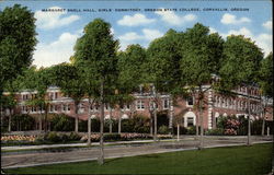 Margaret Snell Hall, Girls' Dormitory, Oregon State College Postcard