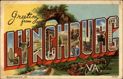 Greetings from Lynchburg, VA Virginia Postcard Postcard