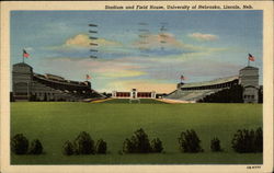 Stadium and Field House, University of Nebraska Lincoln, NE Postcard Postcard