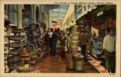 Arcade of Typical Mexican Bazars Postcard