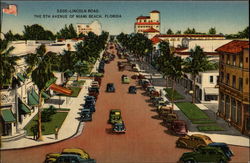 D205 - Lincoln Road, The 5th Avenue of Miami Beach, Florida Postcard